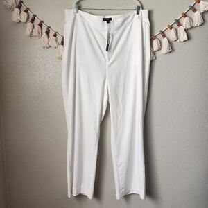Banana Republic White High Waisted Wide Leg Business Casual Trouser Pants NWT 20